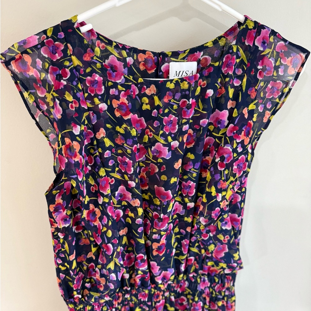 Misa Los Angeles Gino’s Floral Mini Dress - Purple/Pink - Size Small - Picture 3 of 11